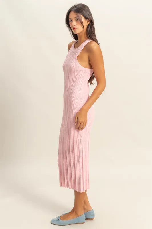 HYFVE Round Neck Bodycon Ribbed Knit Dress - Fashorio