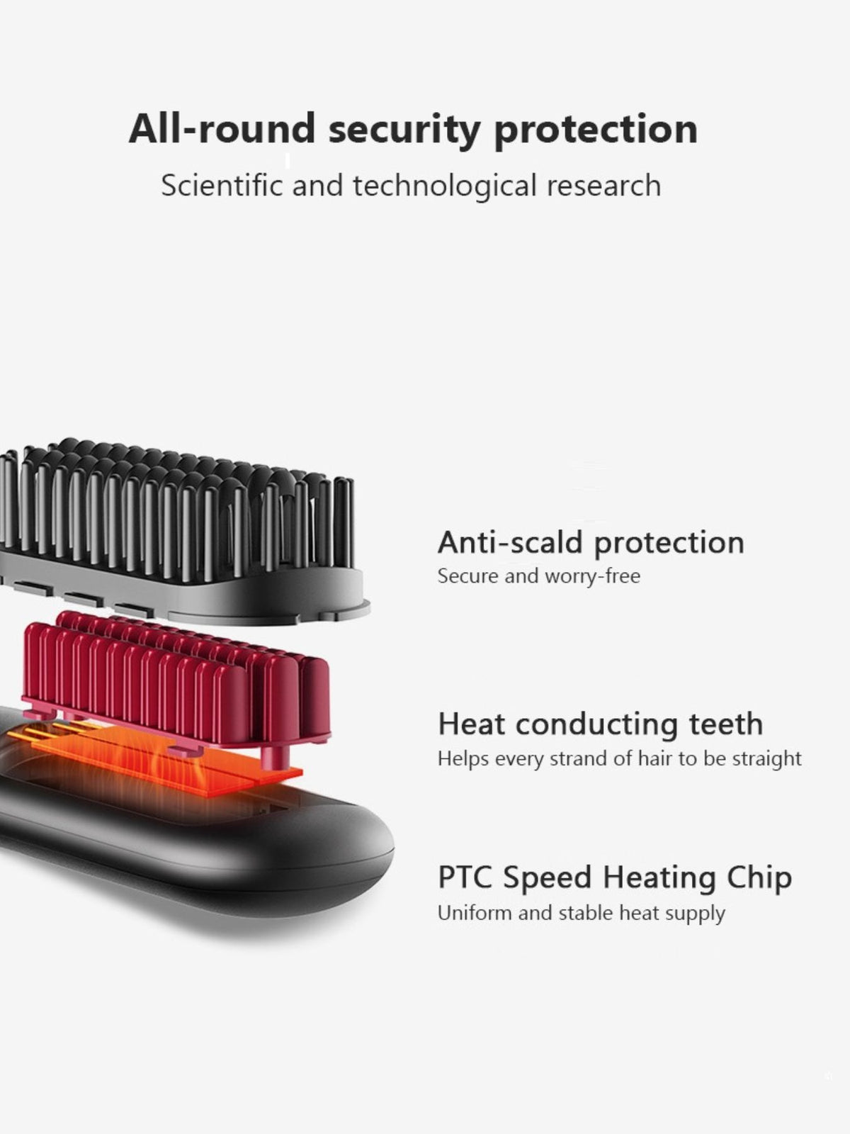 Comb temperature display detail