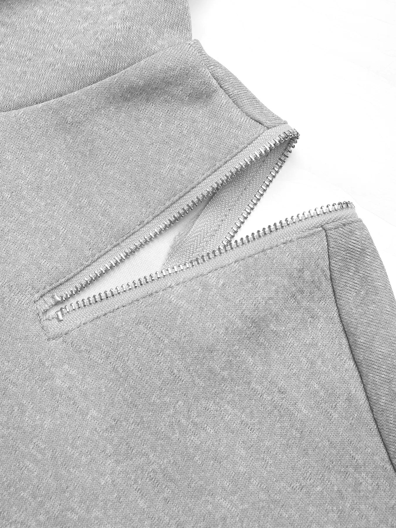 Drawstring Zip Detail Cold Shoulder Hoodie - Fashorio