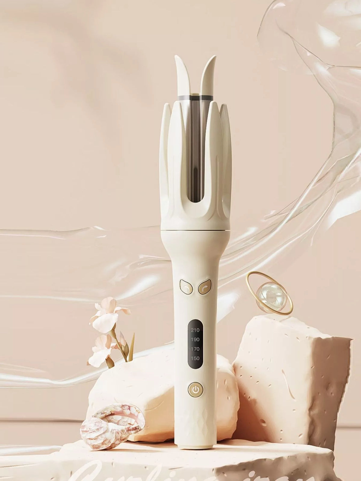 Rotating curling iron control panel
