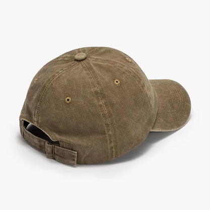 Washed Curved-Brim Baseball Cap - Fashorio