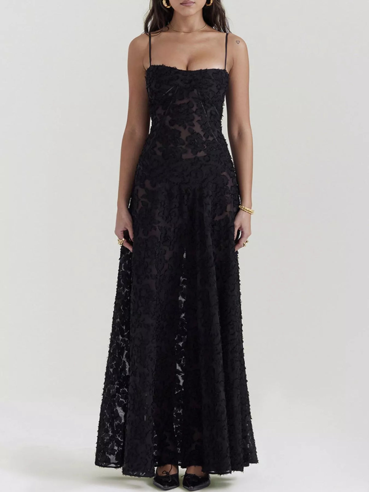 Sheer lace fabric closeup