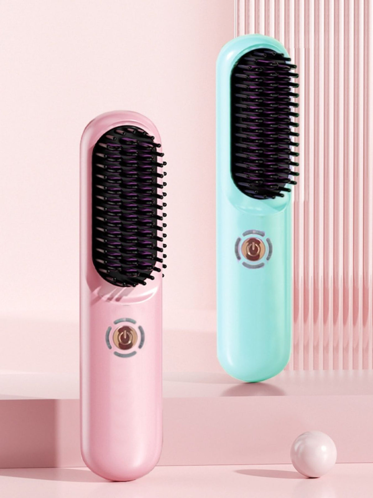 Portable heated straightening comb full view