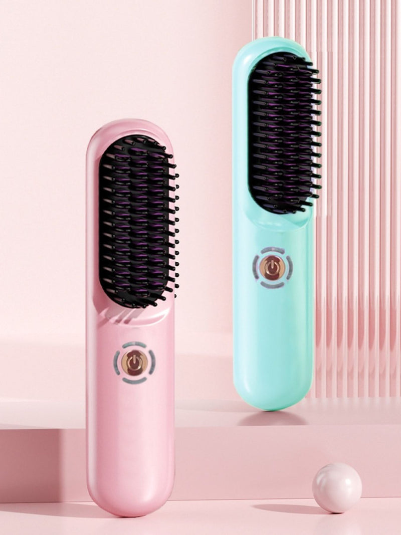 Portable heated straightening comb full view