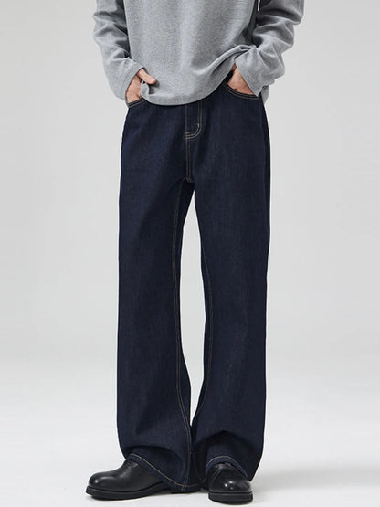Men's Full Size Classic Washed Wide Leg Jeans Plus Size - Fashorio