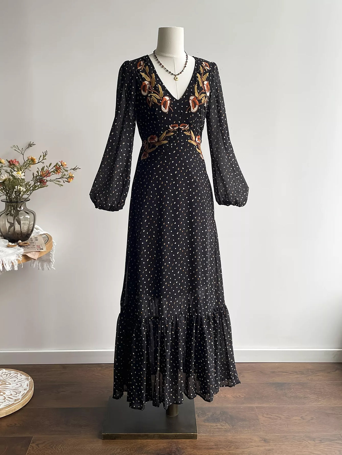 Floral maxi dress full length