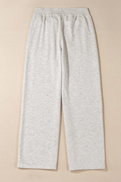 Elastic Waist Active Pants with Pockets - Fashorio