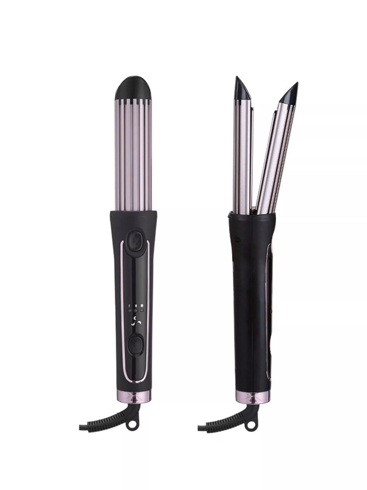 Curling iron held in hand