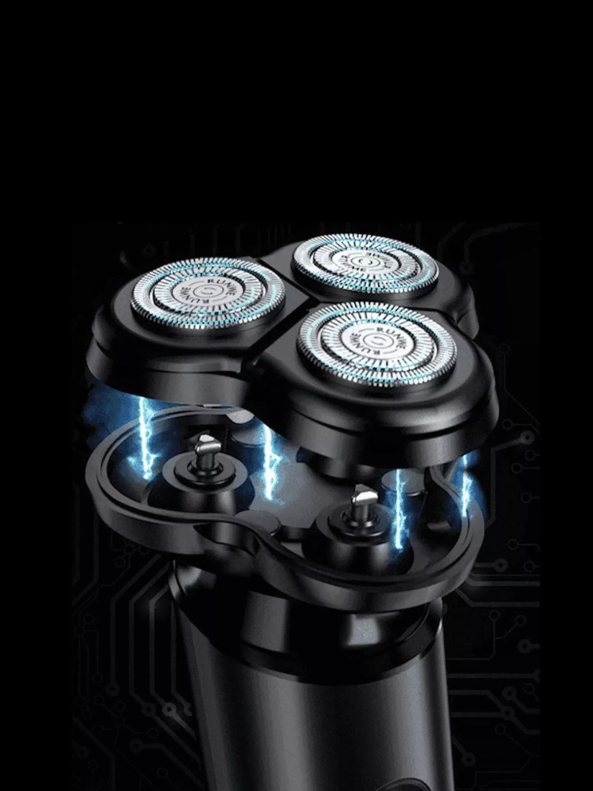 Electric shaver held in hand