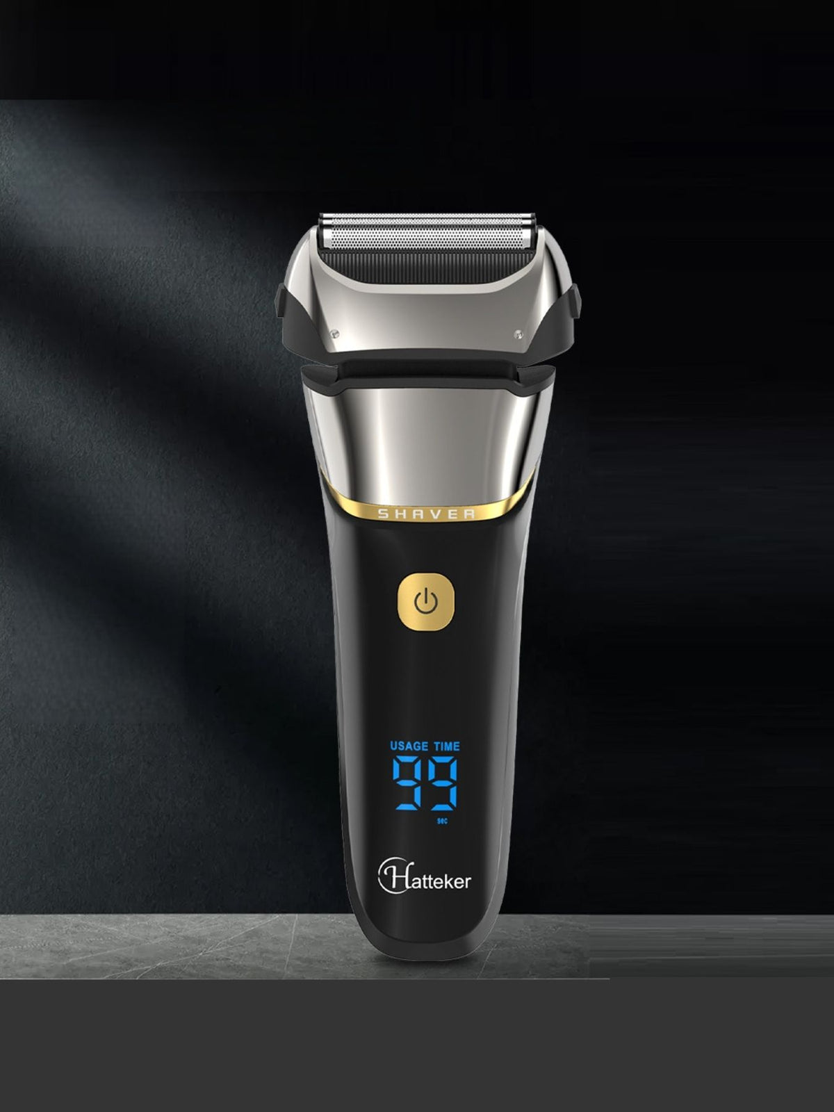 Silver electric foil shaver front view