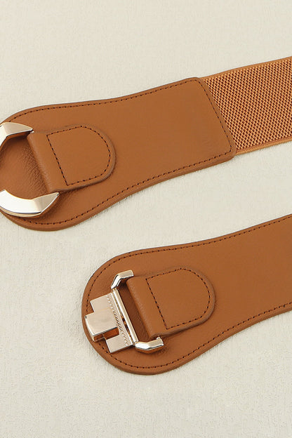 Alloy Buckle Elastic Belt - Fashorio