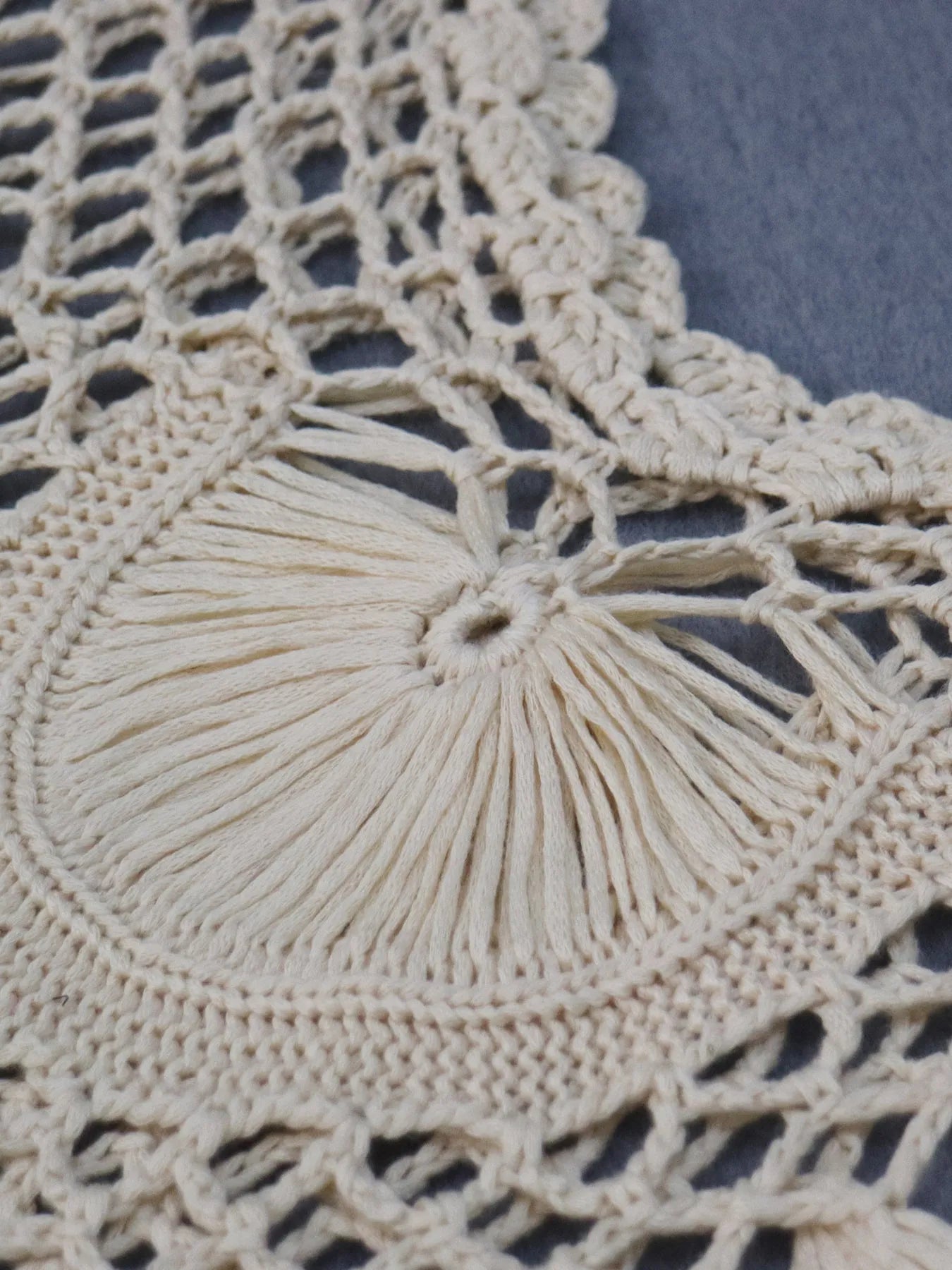 Crochet Fringe Beach Cover Up - Fashorio