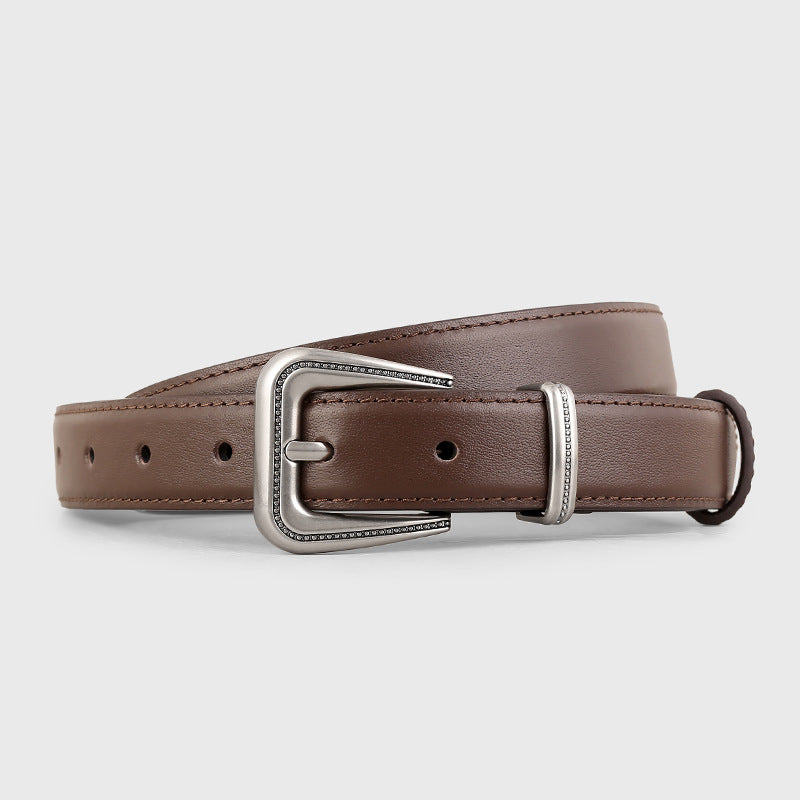 Slim waist belt full length view