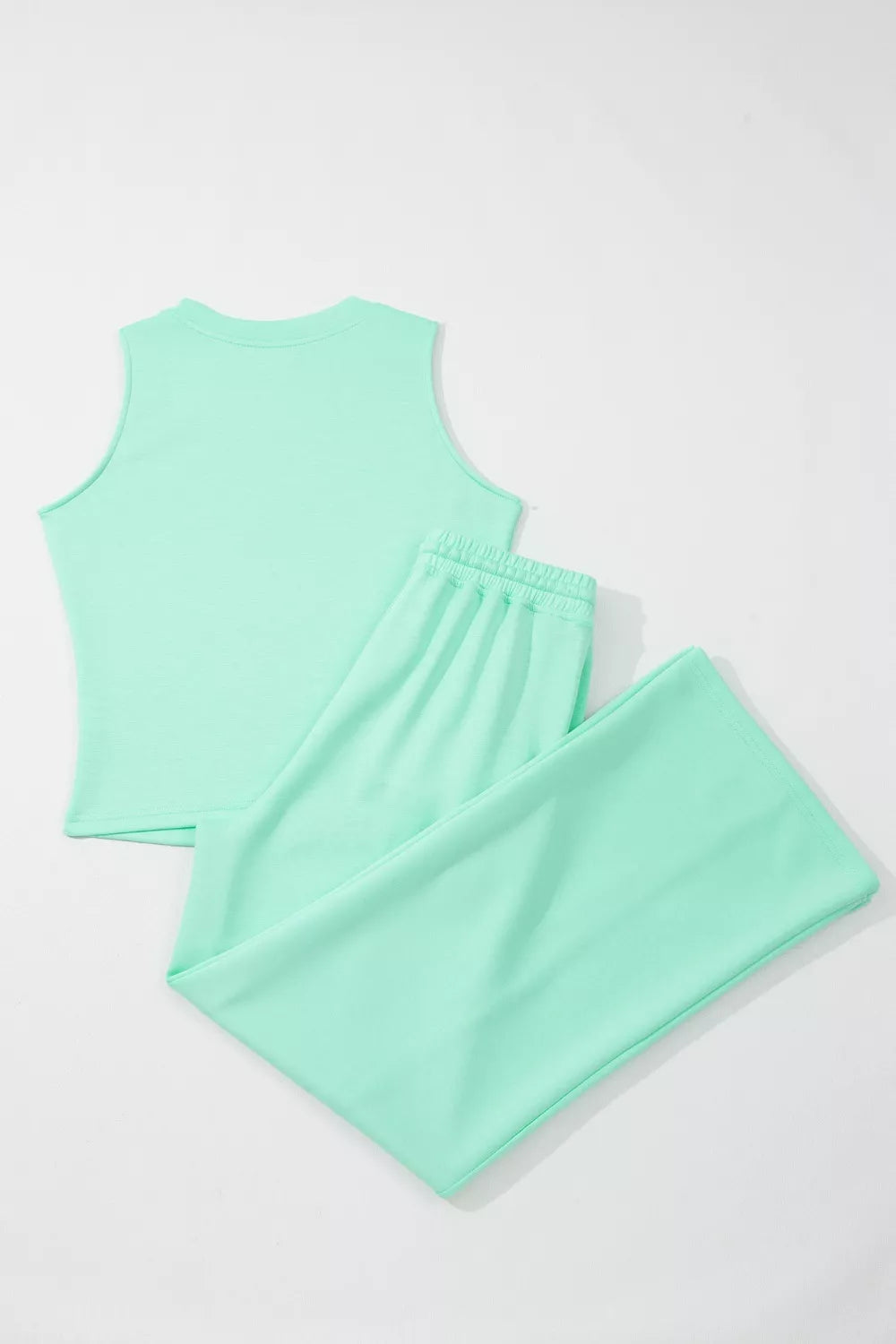 Drawstring Solid Color Two Piece Casual Set, view 5