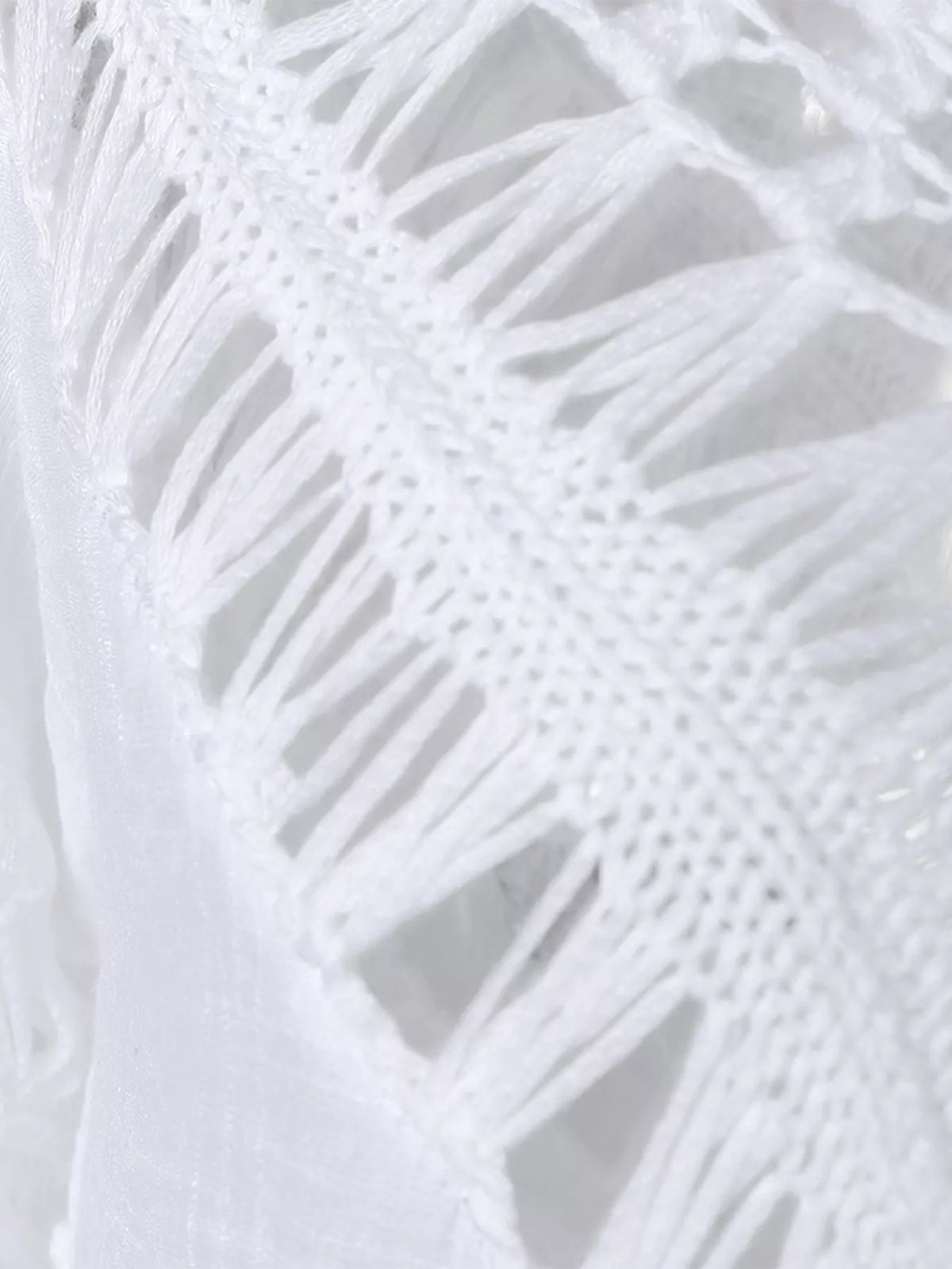 Crochet Trim Flowy Cover Up Dress close up detail
