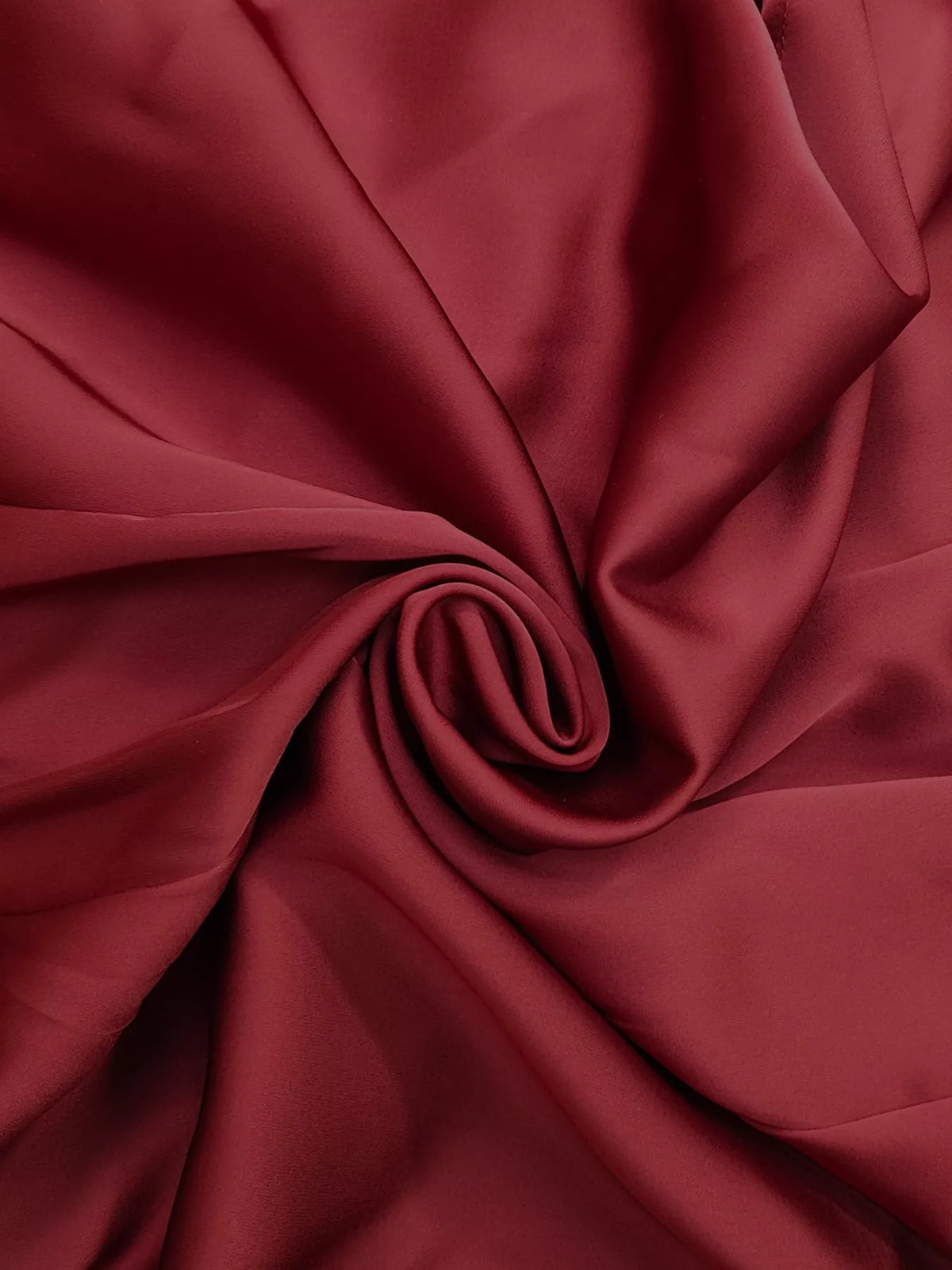 Red satin surplice long sleeve maxi dress back detail