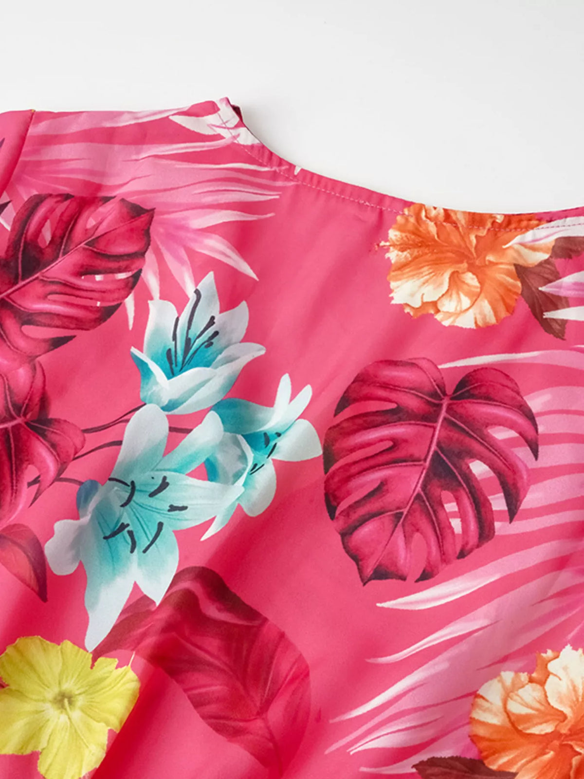 Dress shown in a bright pink colorway