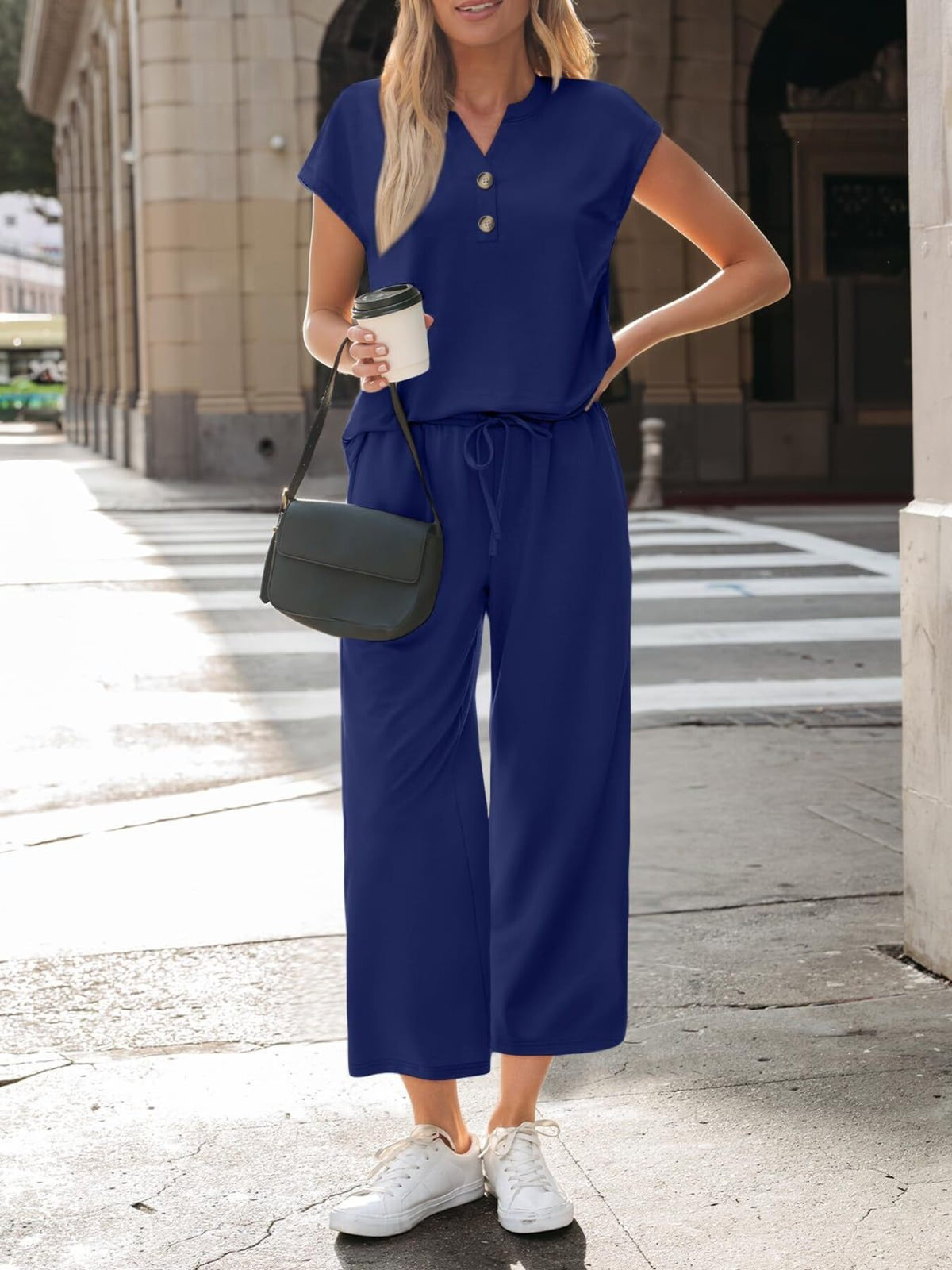 Short sleeve pants set alternate view