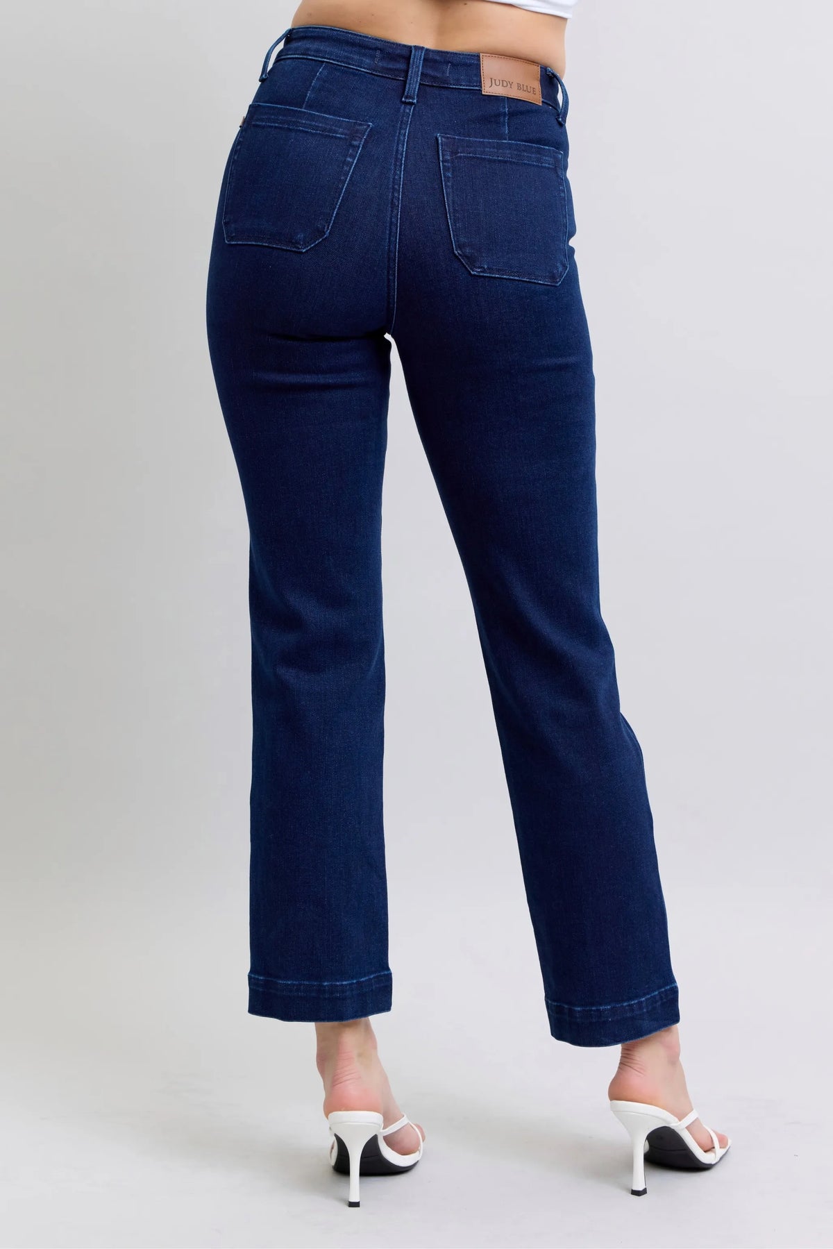 Judy Blue high waist straight jeans styled outfit