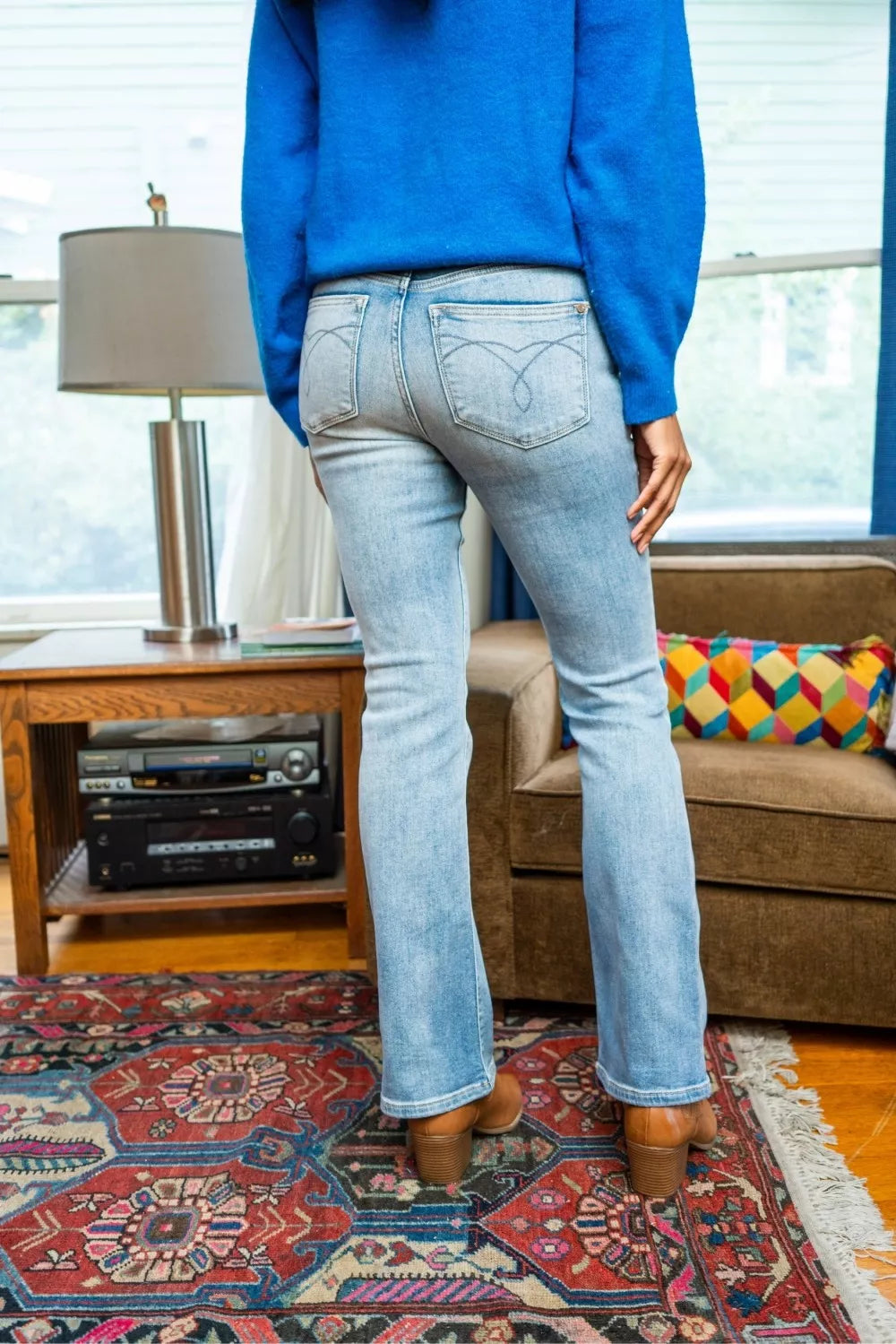 Judy Blue thermal denim close up