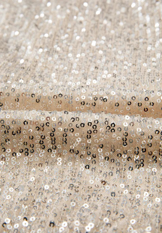 Sequin Surplice Long Sleeve Bodysuit - Fashorio