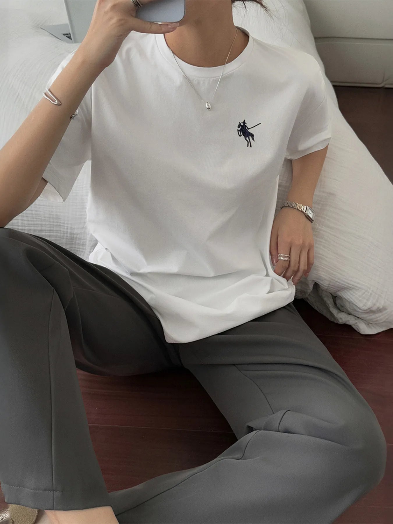 Round Neck Short Sleeve T-Shirt - Fashorio