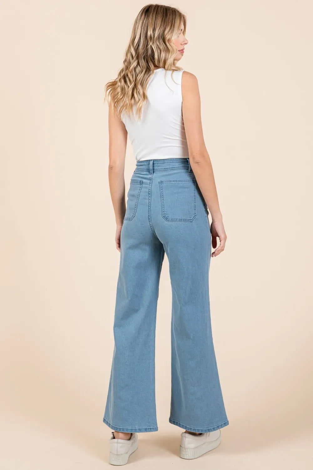 Mittoshop High Waist Wide Leg Jeans - Fashorio