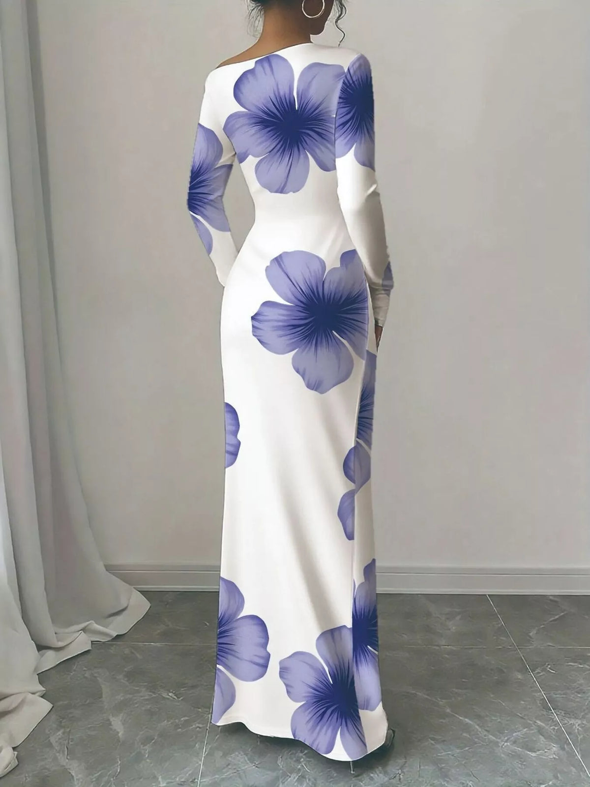 Floral maxi dress in bright color