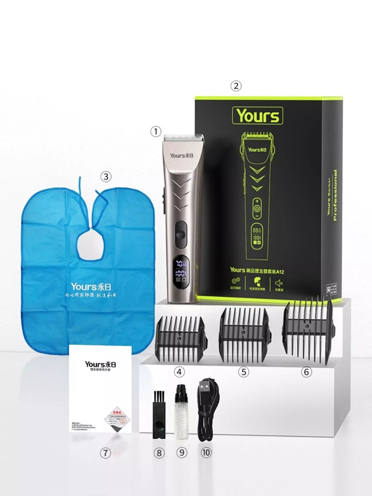 Rechargeable hair clipper packaged