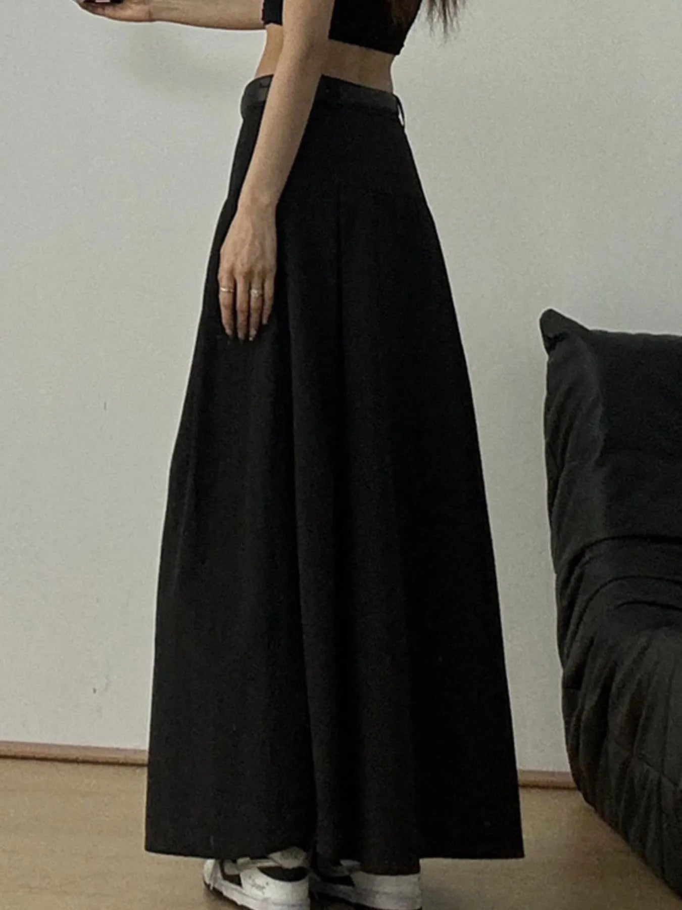 High Waist A-Line Maxi Skirt - Fashorio