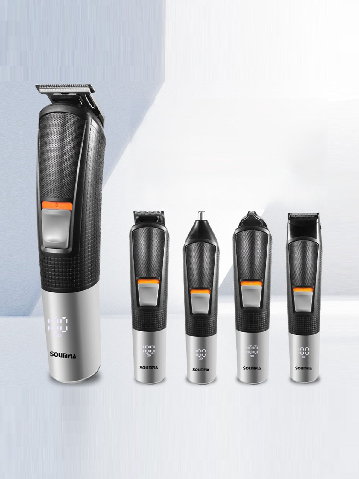 Full 5 piece epilator set laid out