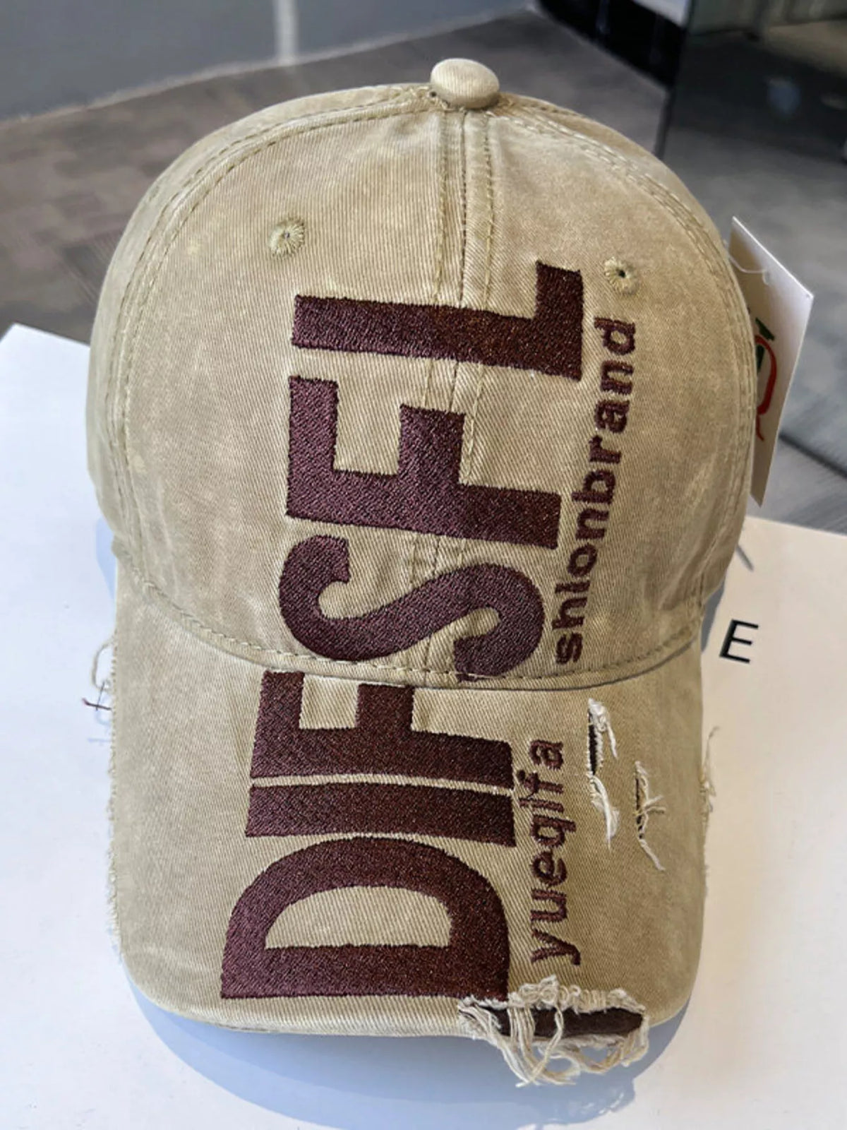 Baseball cap at a side angle showing the crown height