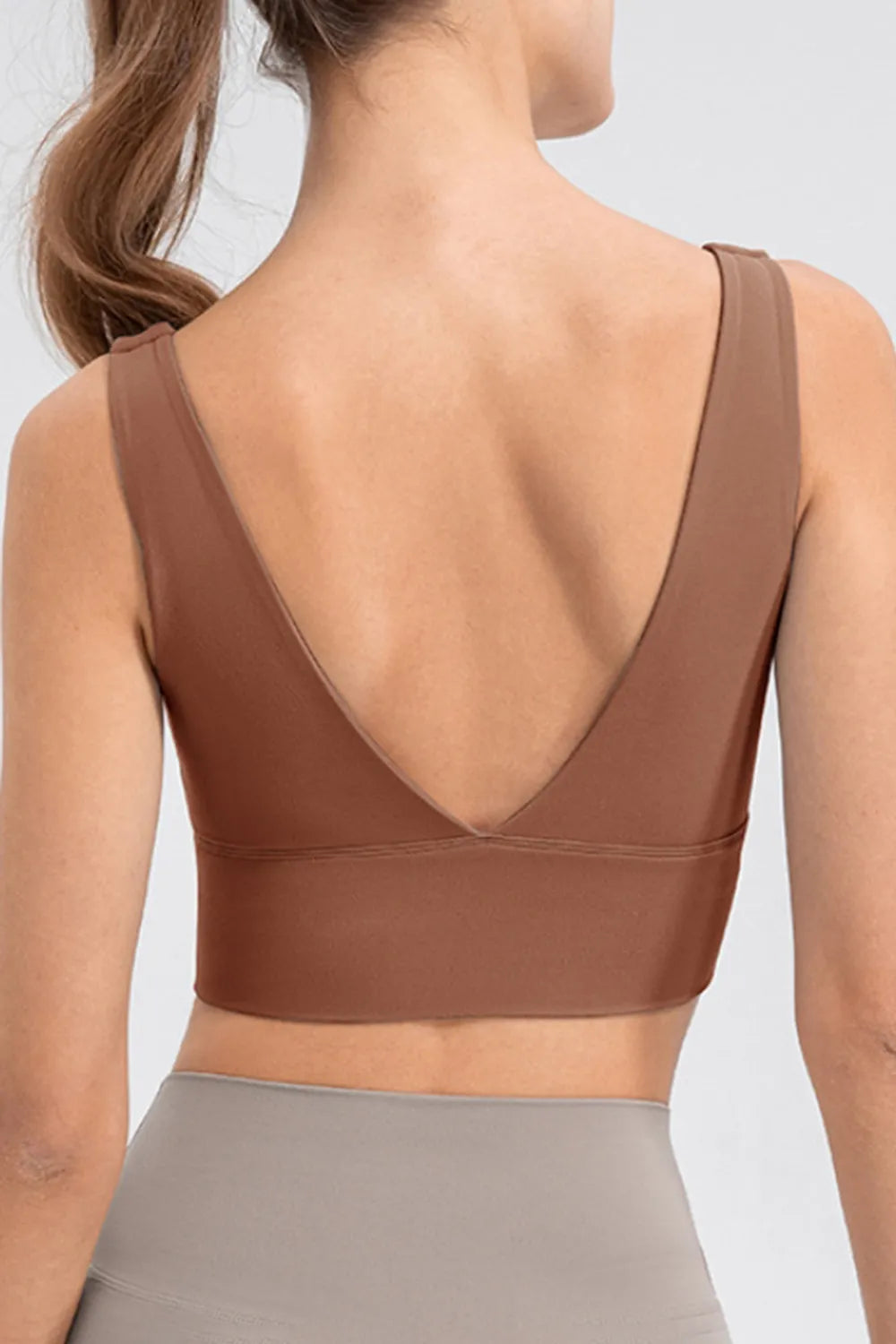 Scoop Neck Wide Strap Active Tank - Fashorio