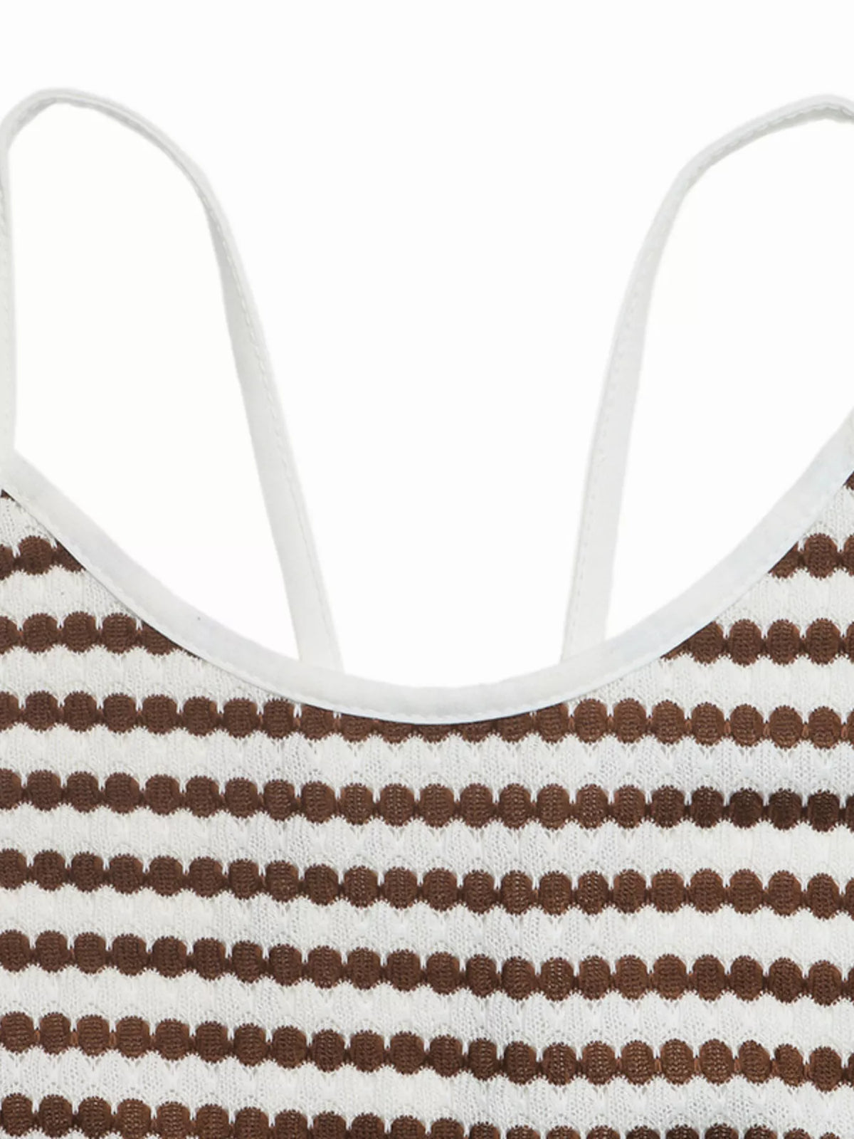 Brown striped bodycon dress full length