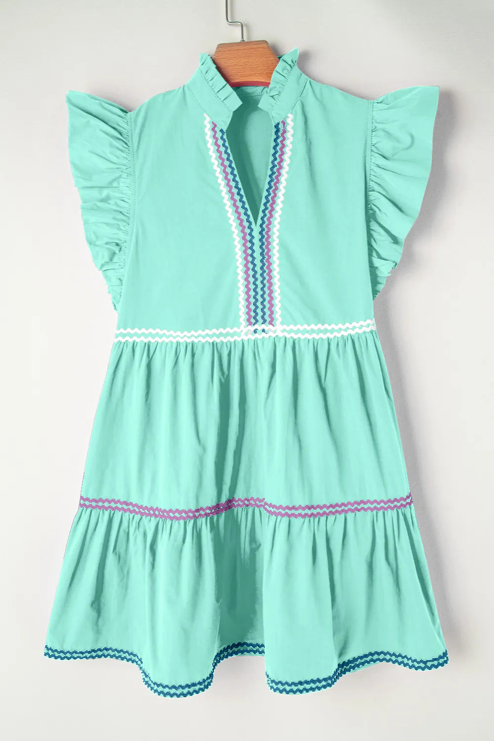 Ruffled mini dress back view