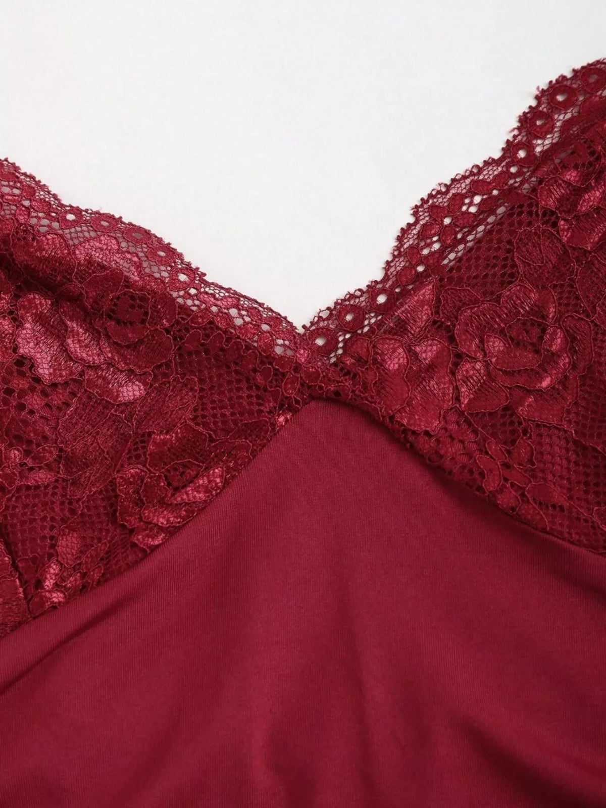 Side view showing the ruching through the waist and hip