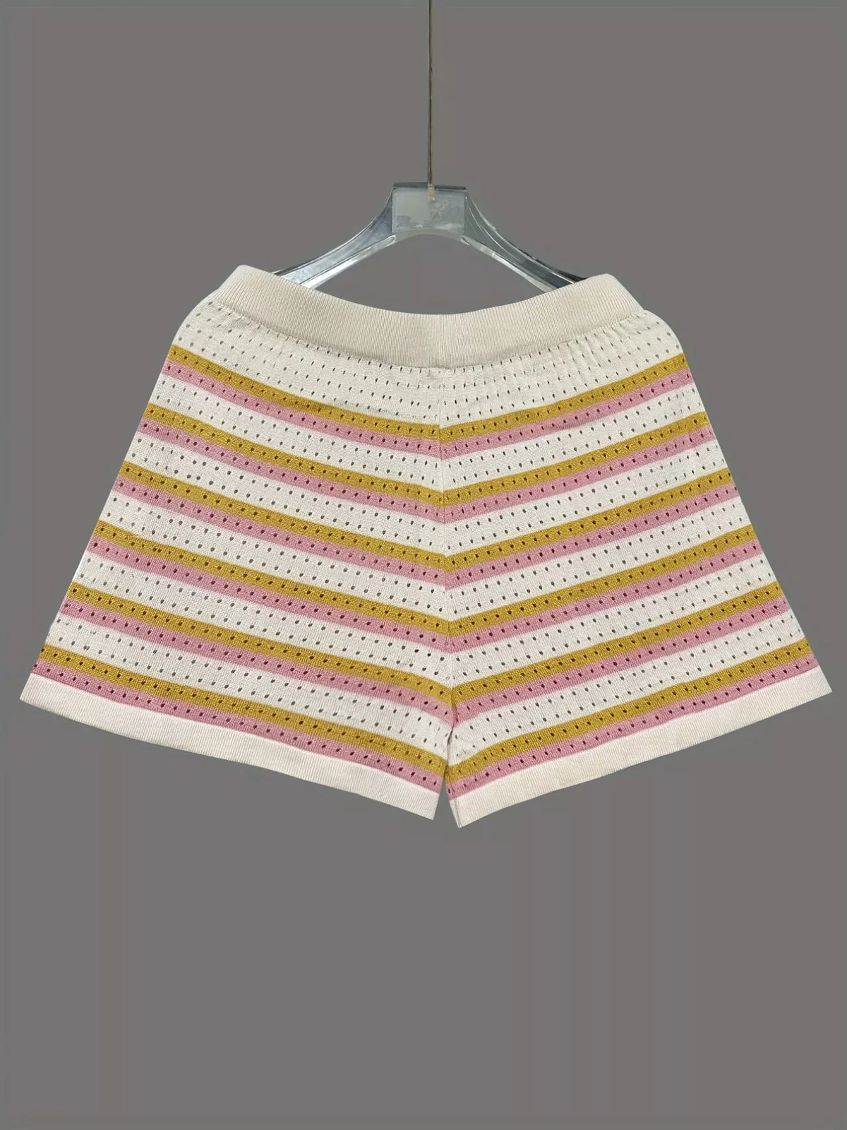 Openwork button up top and shorts coordinated set
