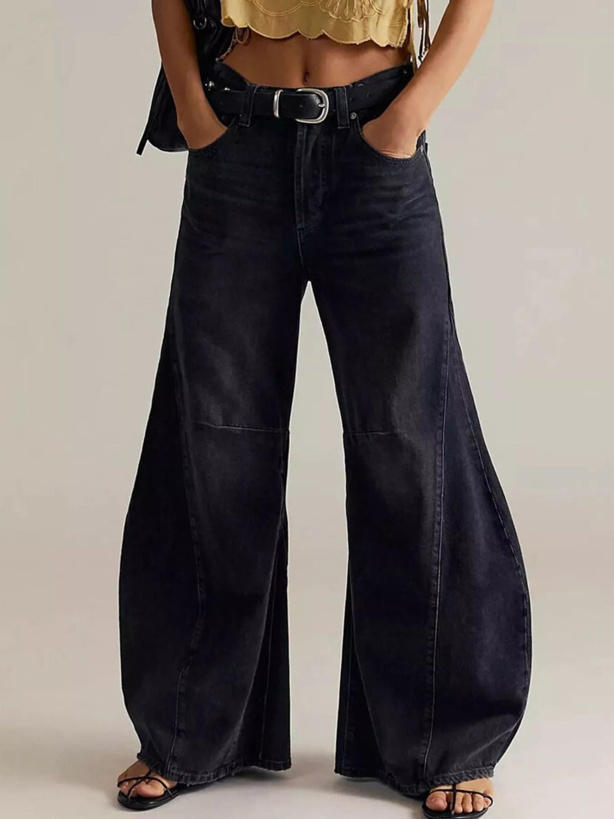 Washed Wide Leg Jeans, view 10