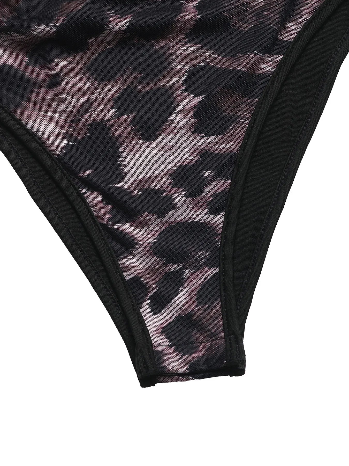 Leopard Print One Shoulder Long Sleeve Bodysuit - Fashorio