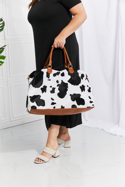 Animal Print Plush Weekender Bag - Fashorio