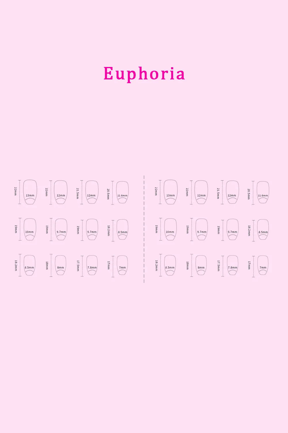 Press on nails applied on hand