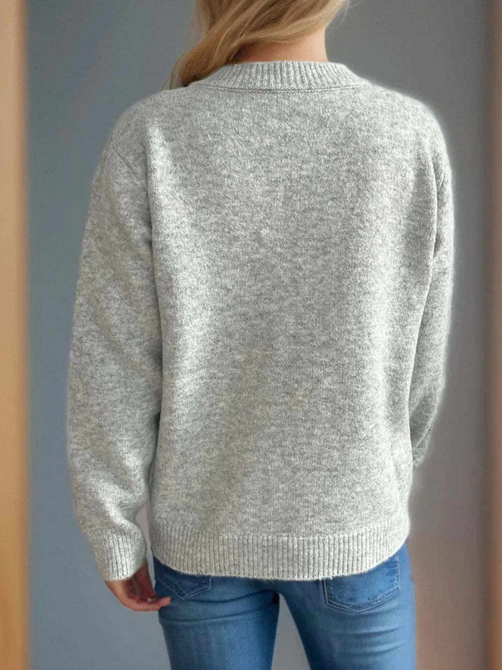 Button Down Long Sleeve Cardigan - Fashorio