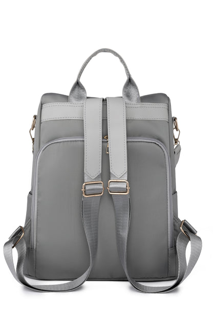 Zipper Pocket Beaded Backpack - Fashorio