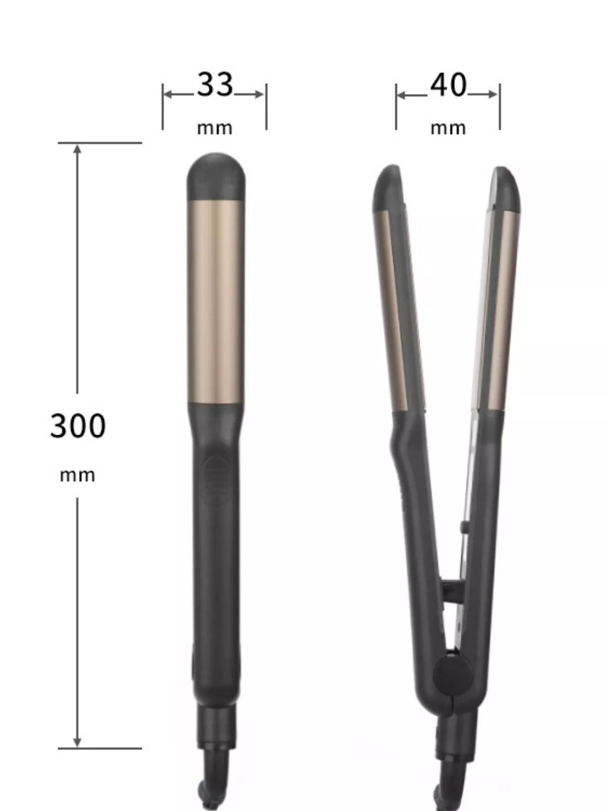 2 in 1 styler shown with power cord