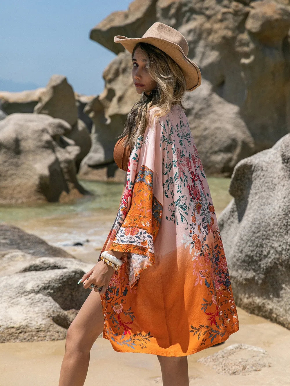 Long sleeve cover up drape view