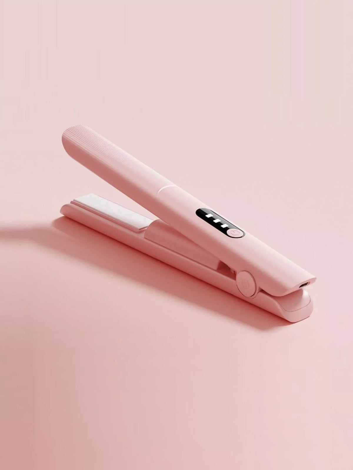 Straightener smoothing through hair
