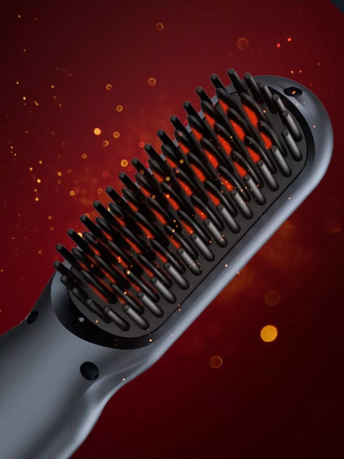 Straightening comb styling hair