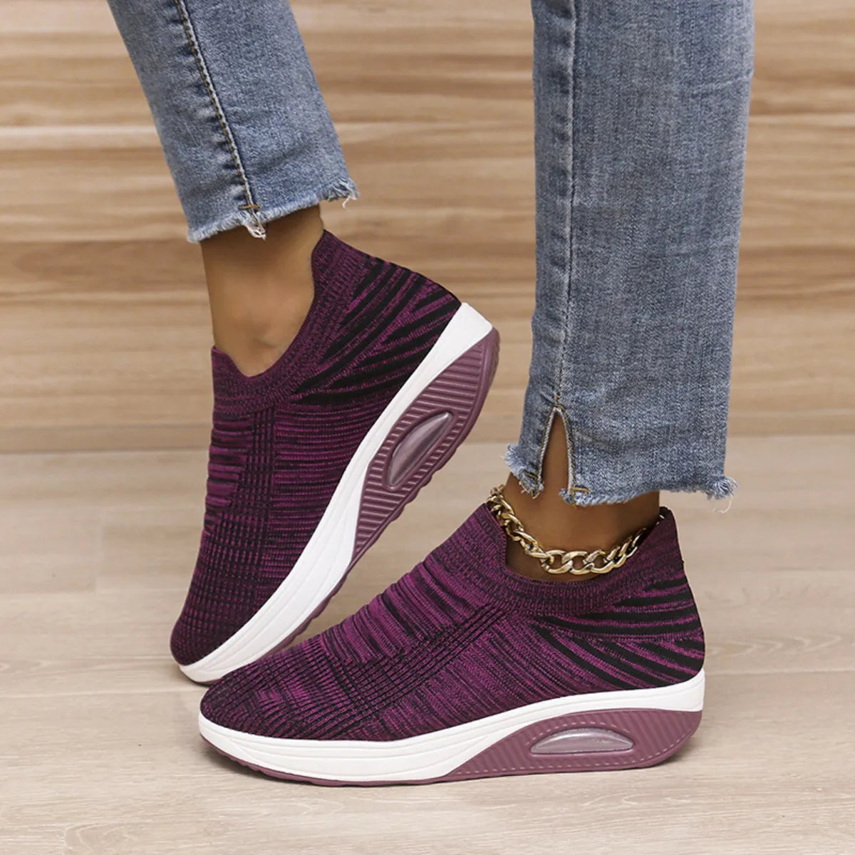 Breathable Mesh Wedge Sneakers - Fashorio