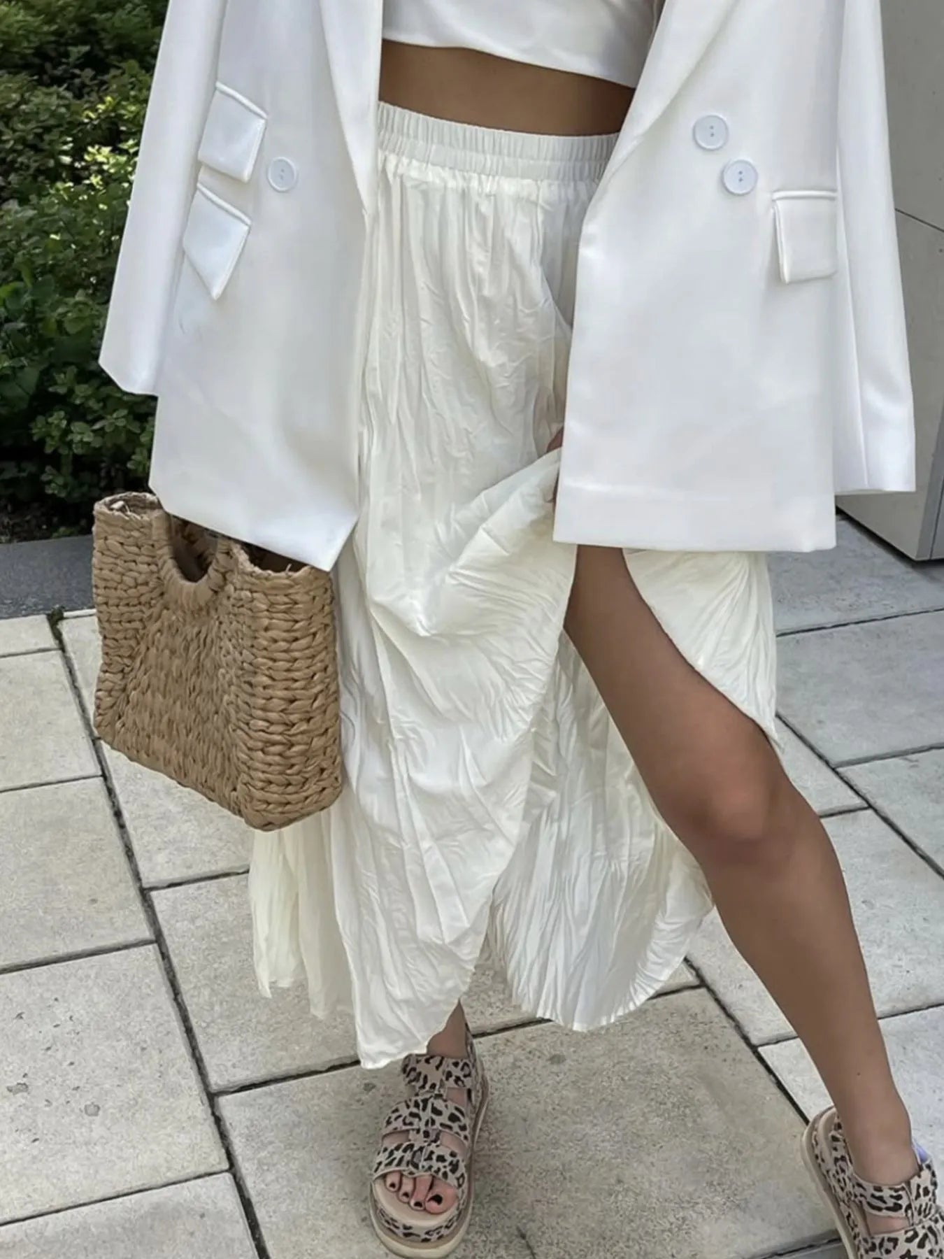 Ruched Elastic Waist Skirt - Fashorio