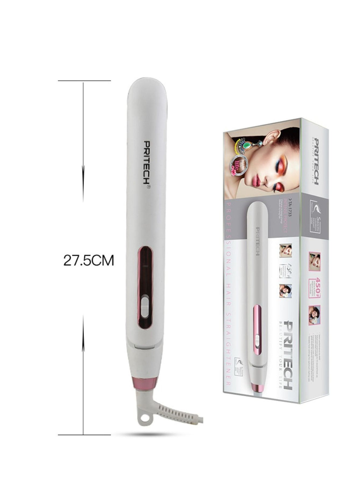 Hair straightener control panel